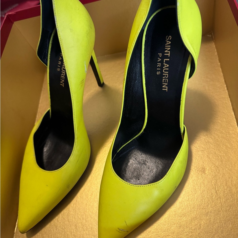 Saint Laurent Vibrant Yellow Heels